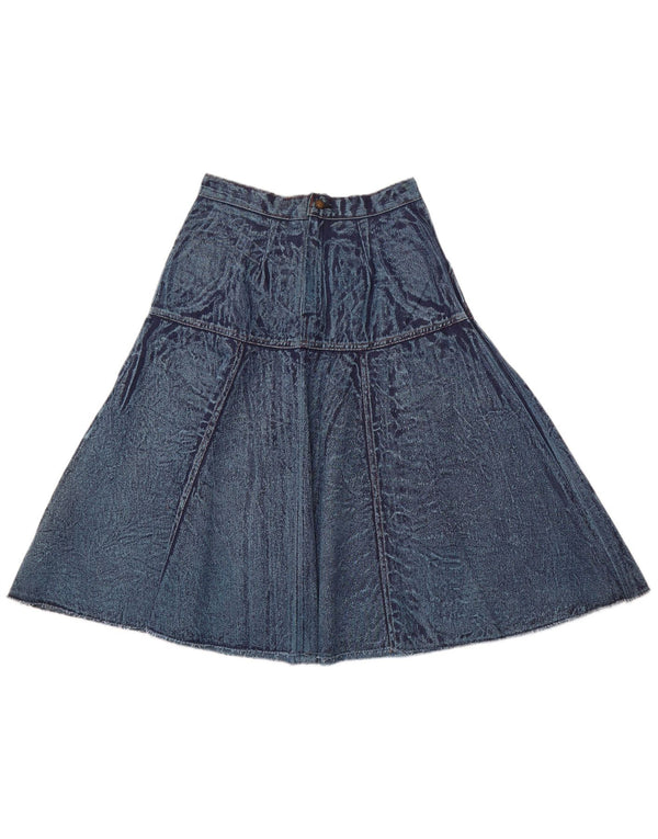 ВИНТАЖНАЯ женская джинсовая юбка с высокой талией W28, средний синий