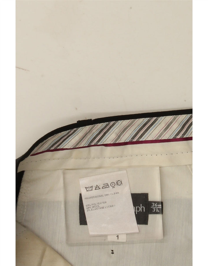 Мужские прямые костюмные брюки Marks & Spencer с автографом W36 L31 черные