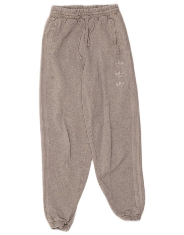 Женские спортивные брюки Adidas с графическим принтом, джоггеры, Великобритания 6 XS, серые в крапинку