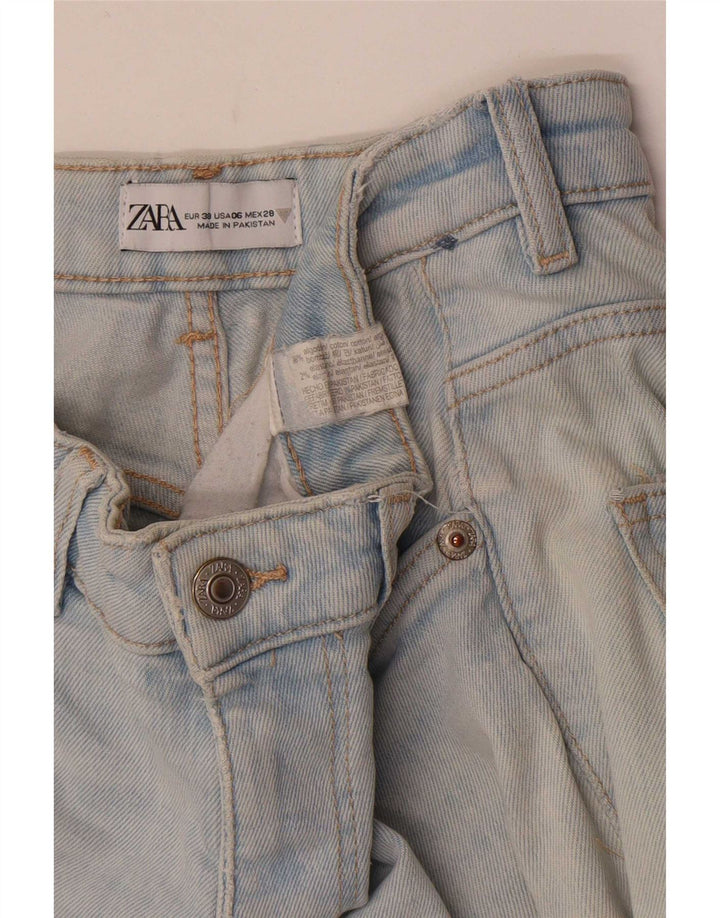 Женские джинсы Bootcut Zara EU 38, маленькие W28 L26, синие, хлопок