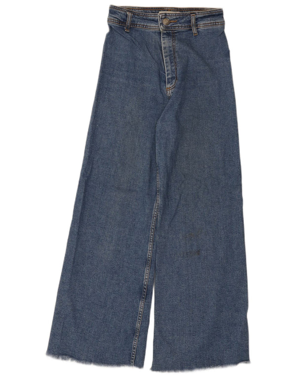 Женские широкие джинсы с высокой талией Zara EU 36 XS W26 L28 синие