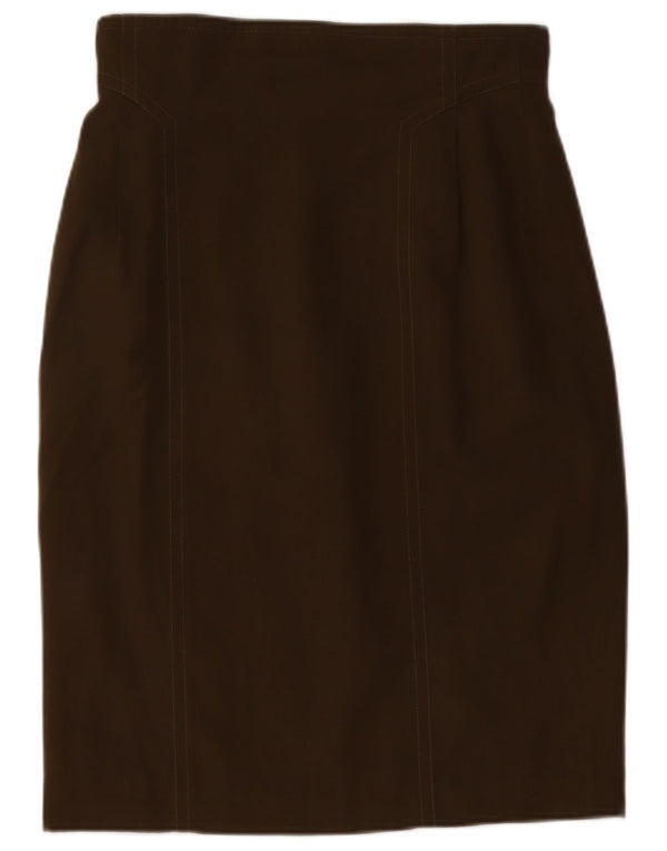 ESCADA Womens by Margaretha Ley Pencil Skirt EU 40 Medium W28 Khaki Silk
