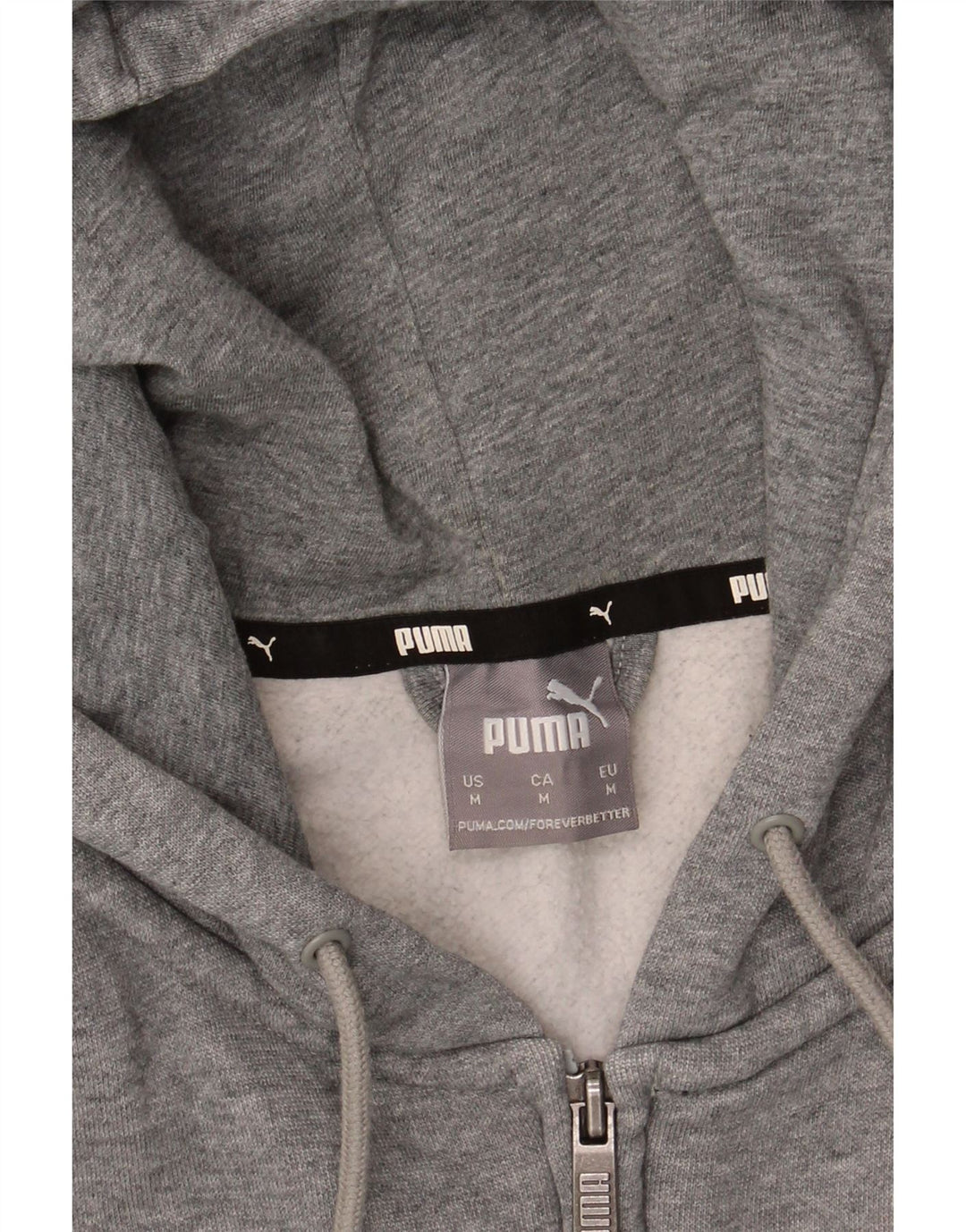 PUMA Mens Zip Hoodie Sweater Medium Grey Cotton Vintage Puma and Second-Hand Puma from Messina Hembry 