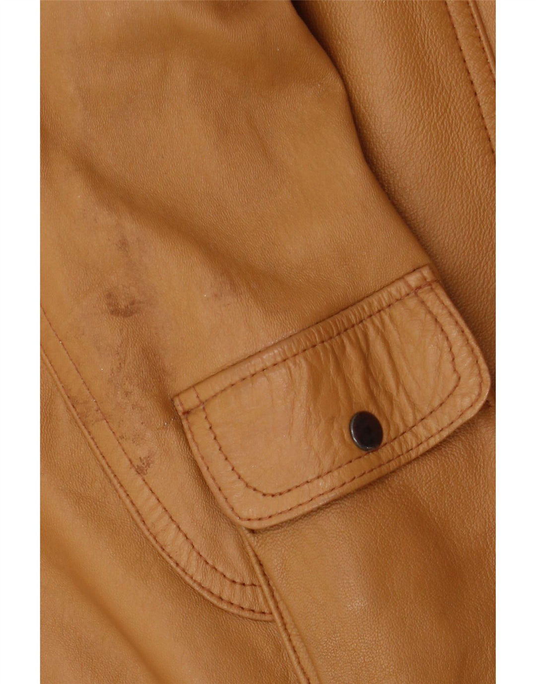 Мужская кожаная куртка свободного покроя Pointers UK 38, кожа среднего коричневого цвета