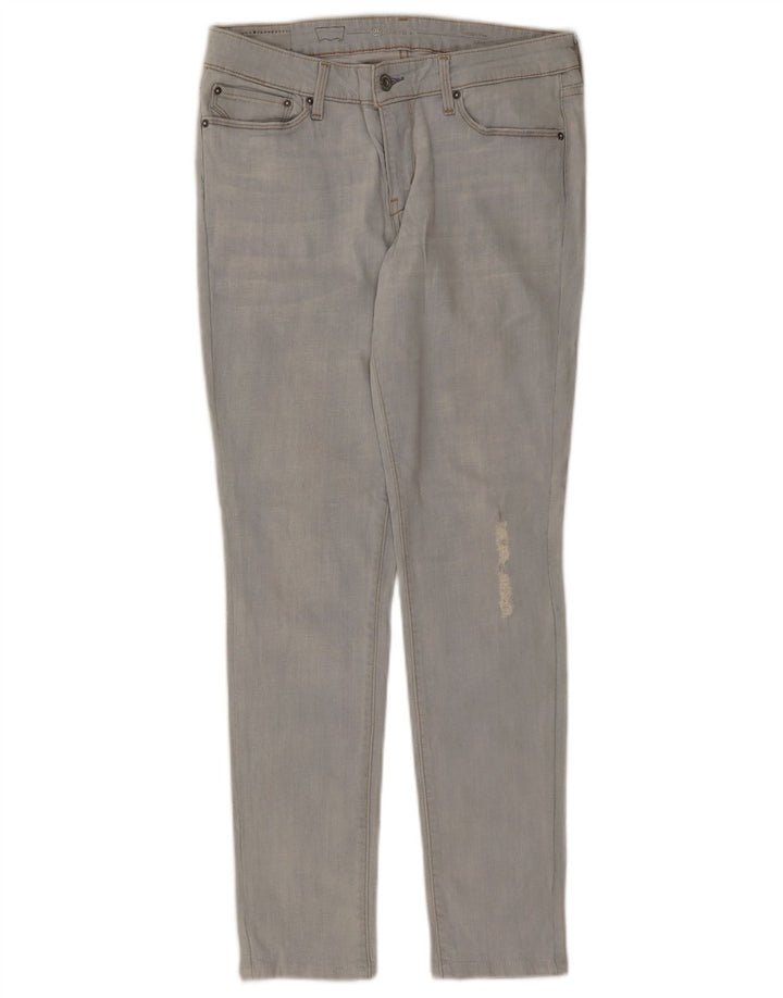 Женские потертые джинсы скинни LEVI'S Demi Curve W29 L29 синие