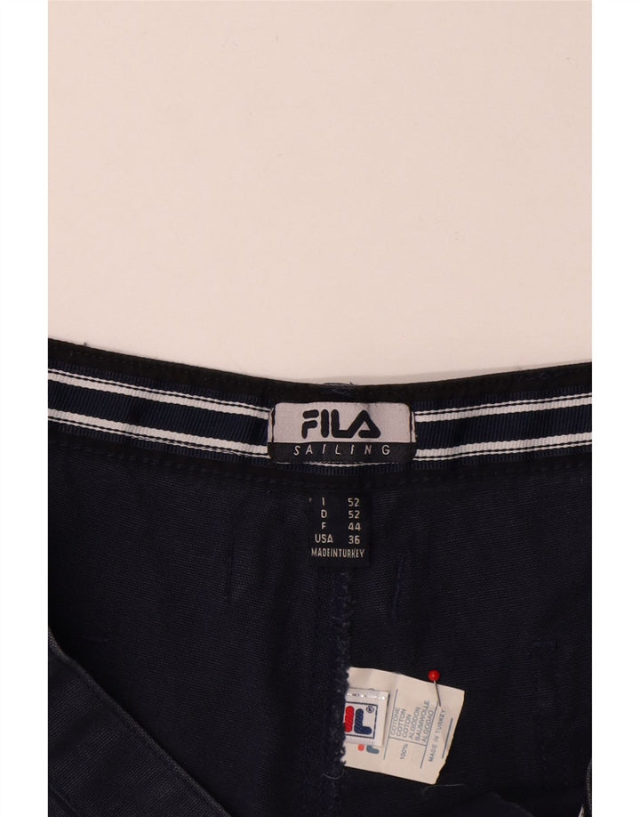 FILA Мужские шорты-карго IT 52 XL W36 Темно-синие, хлопок