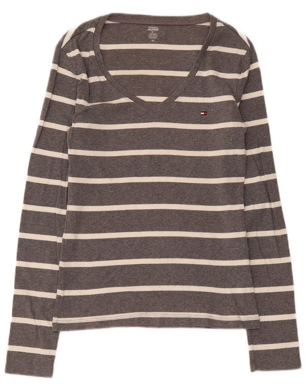 Женский топ Tommy Hilfiger с длинным рукавом, Великобритания, 8 маленьких серых полосок, хлопок
