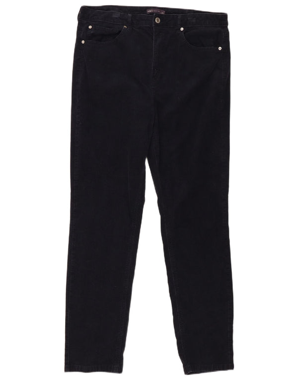 Женские вельветовые брюки скинни Marks & Spencer UK 18 XL W36 L30 Темно-синие