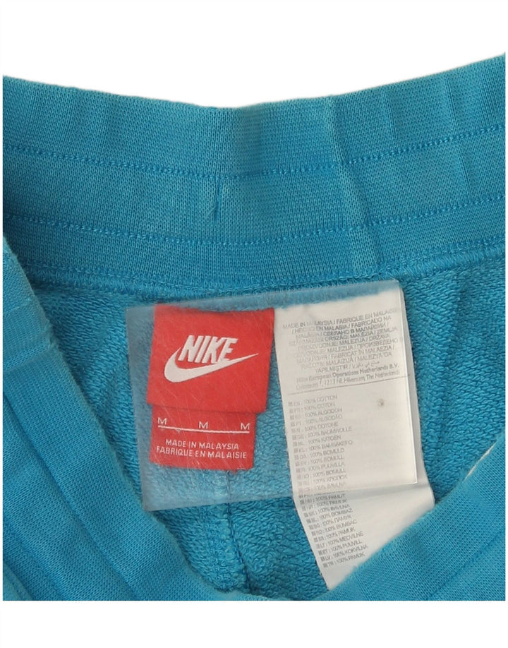 Мужские спортивные шорты Nike с графическим рисунком, хлопковые, среднего синего цвета