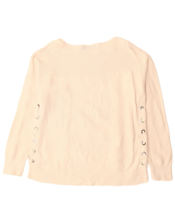 Женский джемпер с вырезом «лодочка» RALPH LAUREN, UK 12, средний бежевый, хлопок