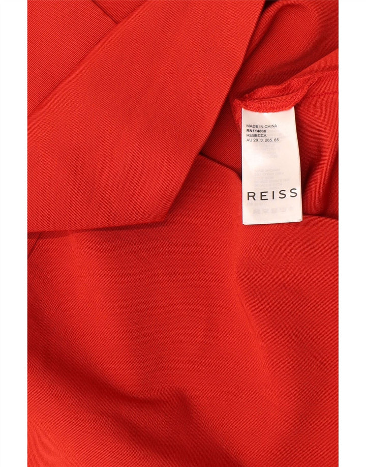 Женское платье-футляр Reiss UK 8, маленькое красное, вискоза