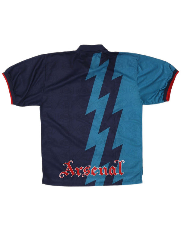 Мужская выездная рубашка Nike Arsenal FC 1995-1996 XL, синяя, спортивная с цветными блоками