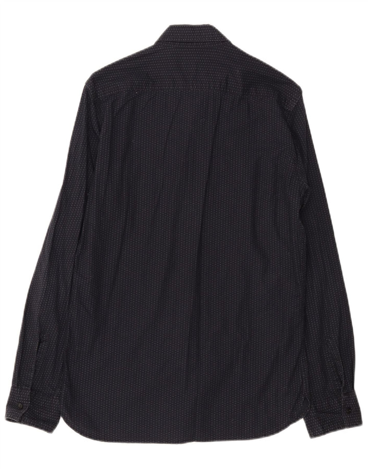 LEVI'S Mens Shirt Small Navy Blue Spotted Cotton
