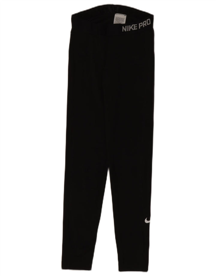 Женские леггинсы с рисунком Nike UK 10, маленькие черные полиэстер