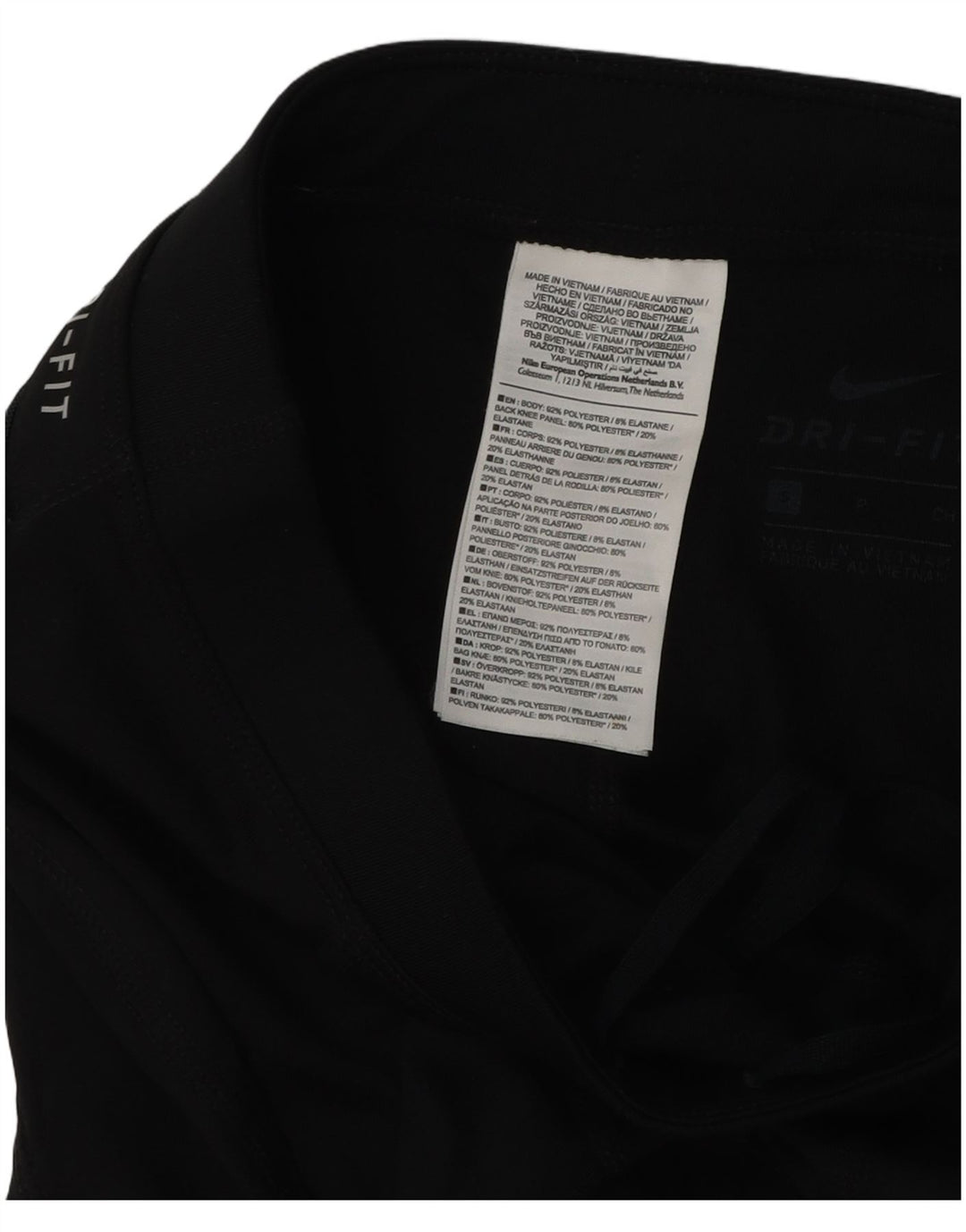 Женские леггинсы Nike Dri Fit UK 8, маленькие черные, полиэстер