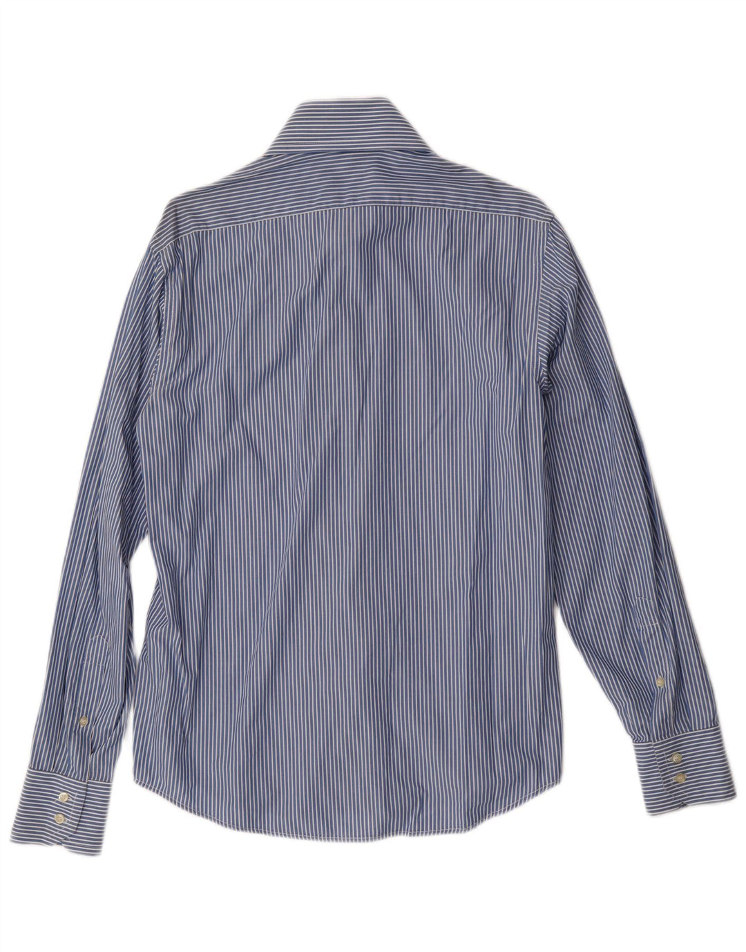 BENETTON Мужская рубашка из хлопка в синюю полоску среднего размера