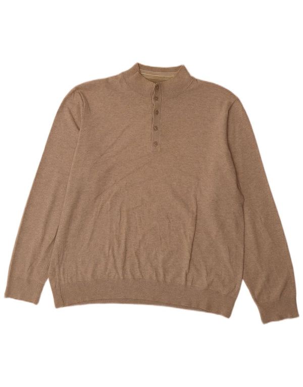 Мужской свитер Marks & Spencer Blue Harbour на пуговицах, XL, бежевый