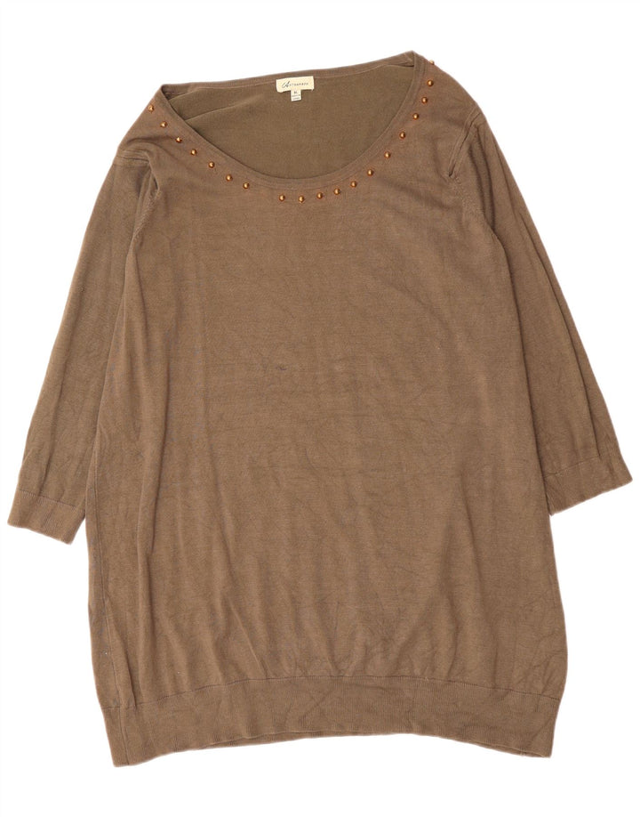 Женский джемпер с автографом MARKS & SPENCER, Великобритания, 18 XL, серый, вискоза