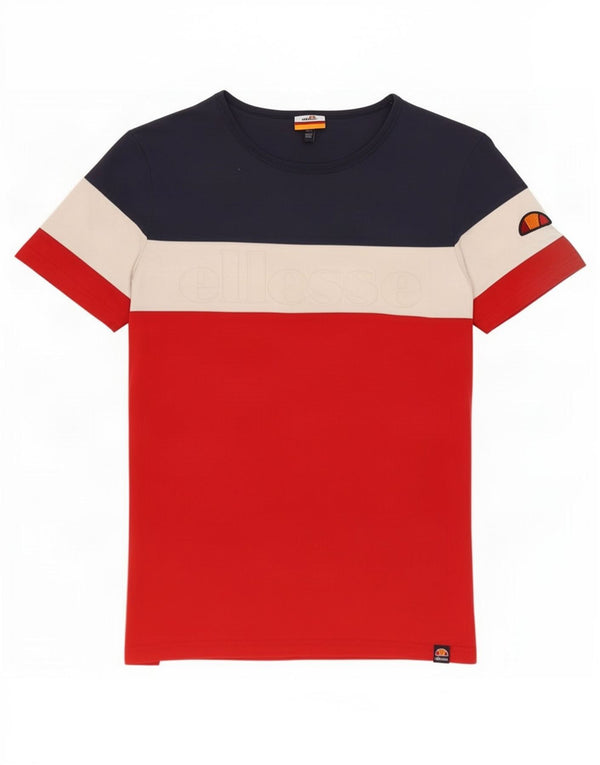 Мужская футболка Ellesse Top XL, разноцветный хлопок с цветными блоками