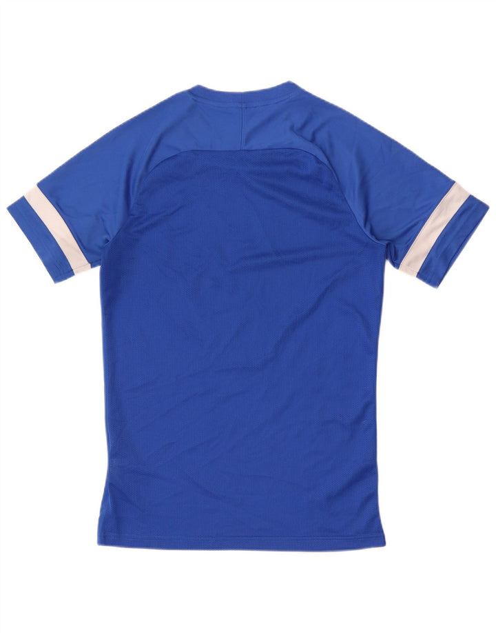 Мужская футболка NIKE Dri Fit, маленький синий полиэстер с цветными блоками