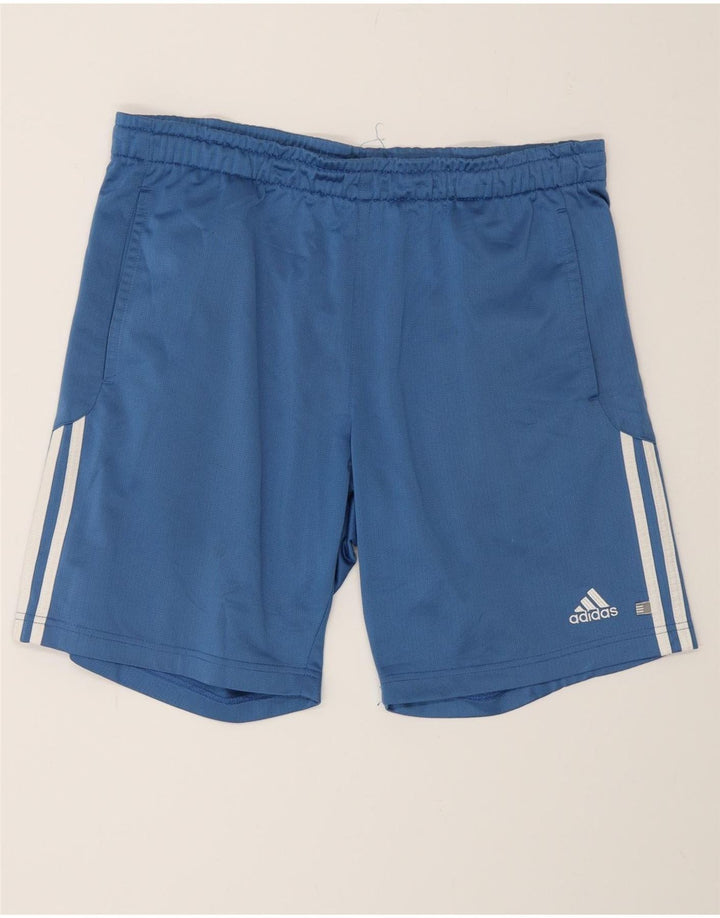 Мужские спортивные шорты Adidas среднего синего цвета из полиэстера