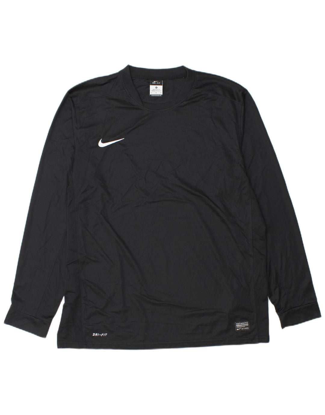 Мужской топ Nike Dri Fit с длинным рукавом XL, черный полиэстер
