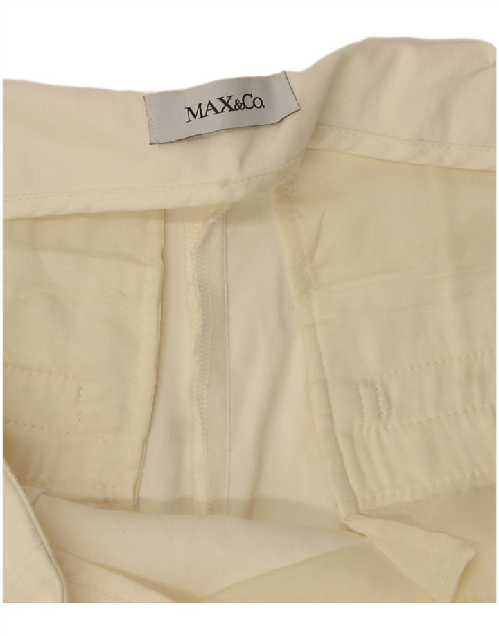 Женские укороченные зауженные брюки Max & Co. W28 L25 Off White