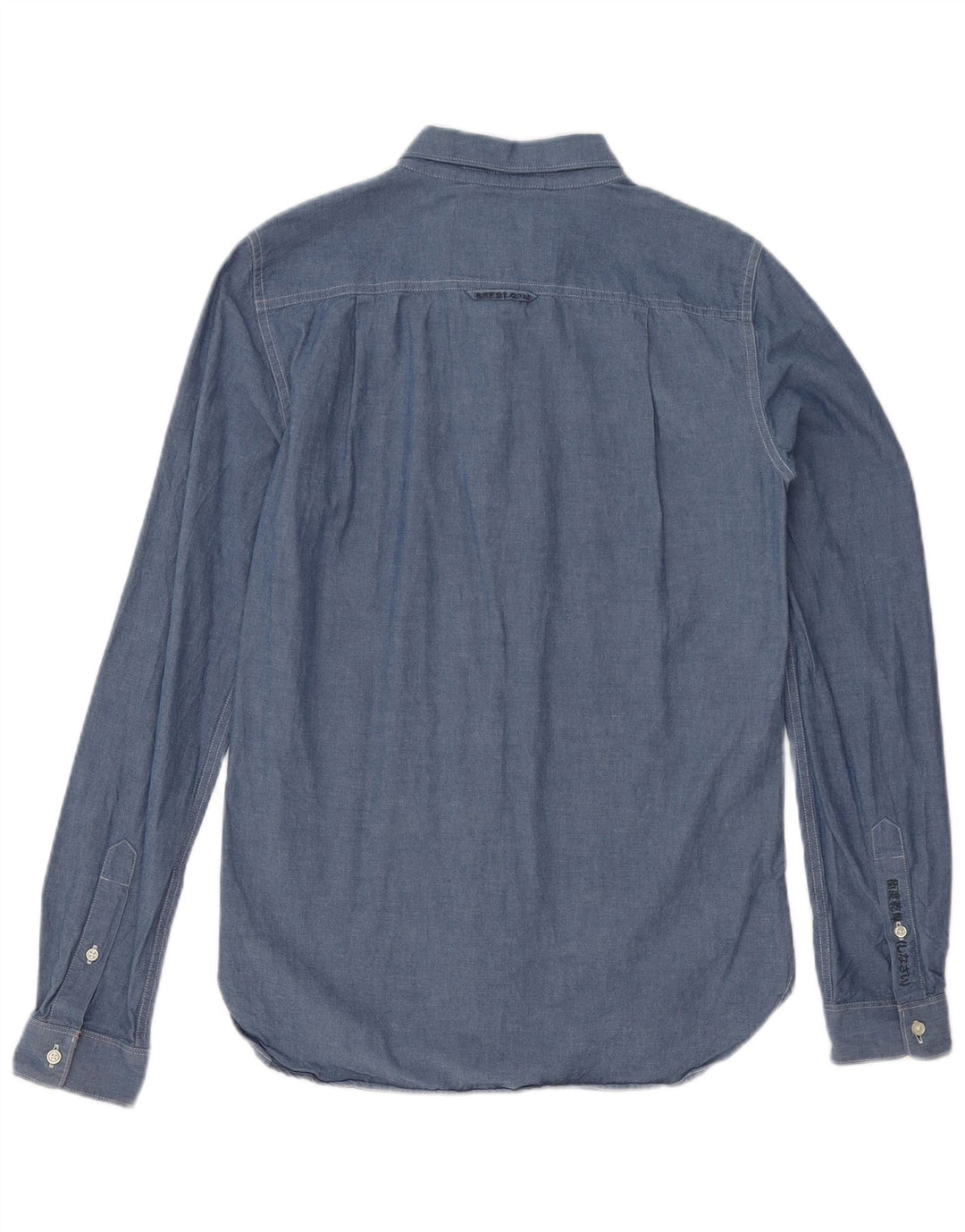 Мужская рубашка Superdry, маленькая синяя, хлопок