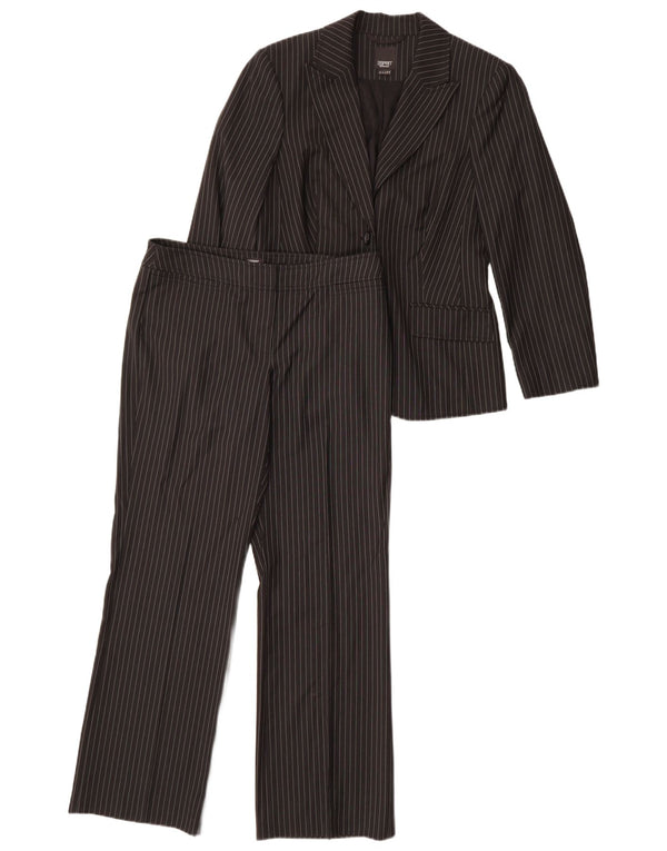 Женский костюм на двух пуговицах Esprit UK 12, средний W30 L30, черный в полоску