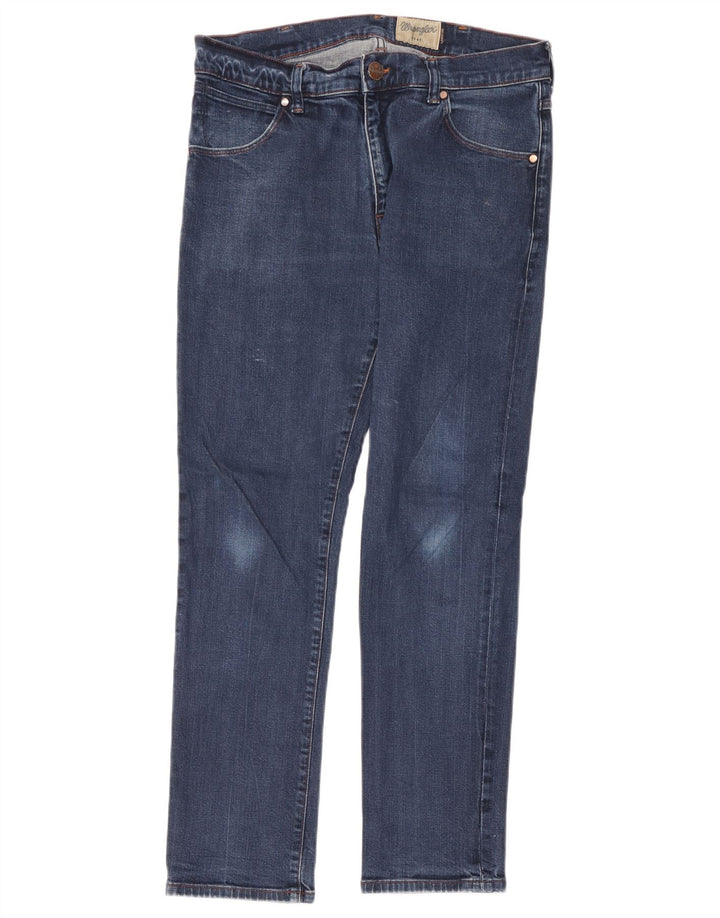Мужские прямые джинсы Wrangler W34 L32, синий хлопок