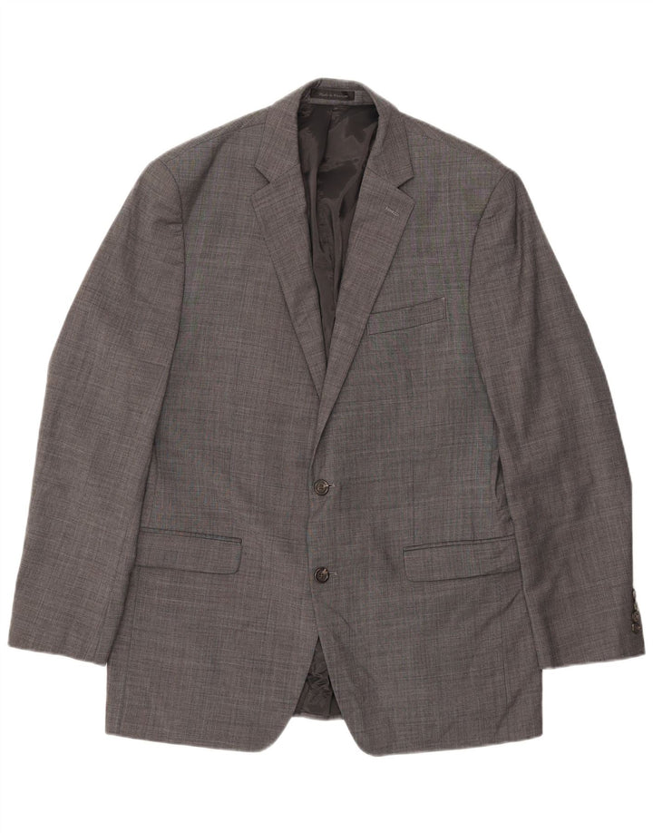 Мужской пиджак Chaps на 2 пуговицах, Великобритания, 42 XL, серая шерсть