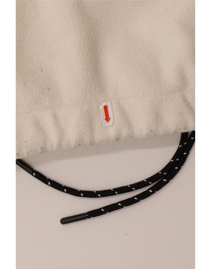 Женский свободный флисовый джемпер FILA с графическим рисунком UK 10, маленький белый с цветными блоками