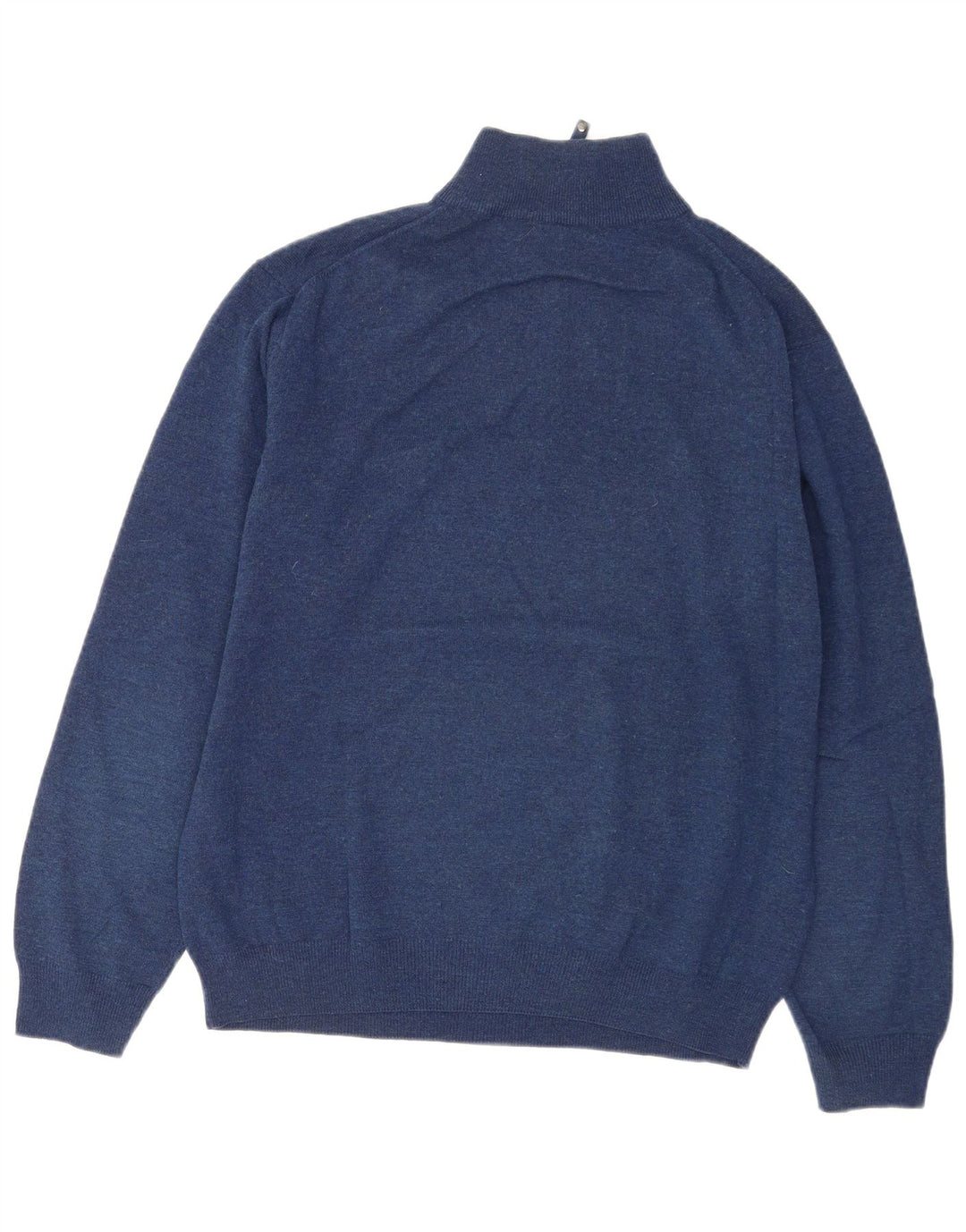 Мужской джемпер с воротником на молнии Gant XL, темно-синий из овечьей шерсти