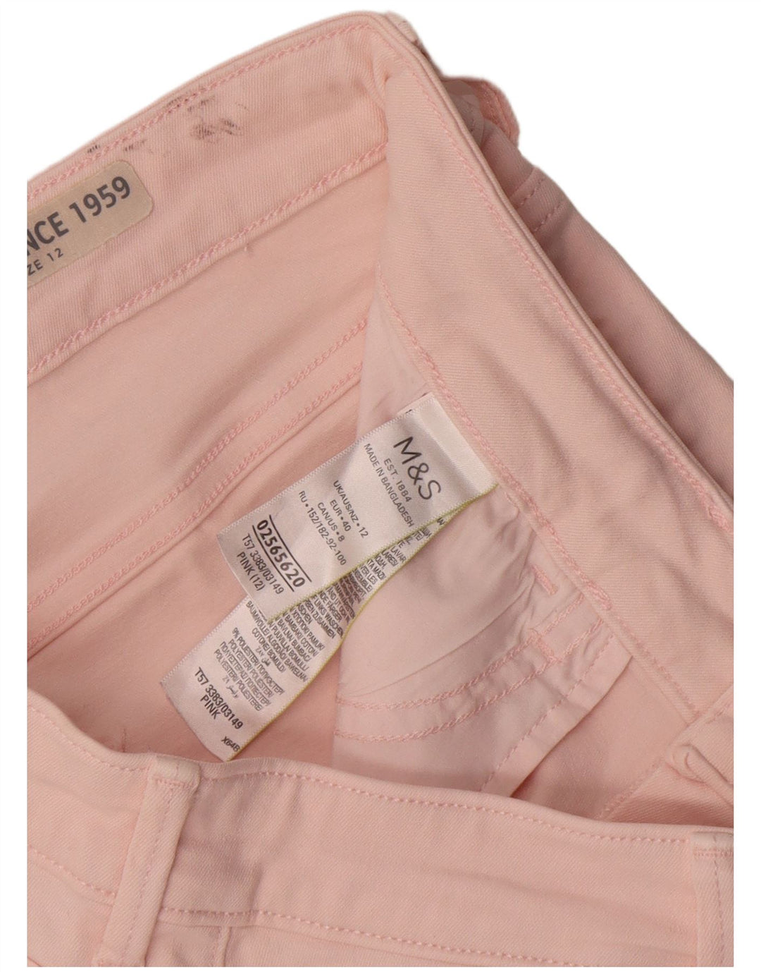Женские джинсовые шорты Marks & Spencer UK 12 Medium W30 Розовый хлопок