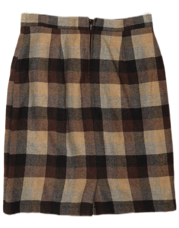 Юбка-карандаш Bardehle женская UK 12 Medium W30 Коричневая шерсть в клетку