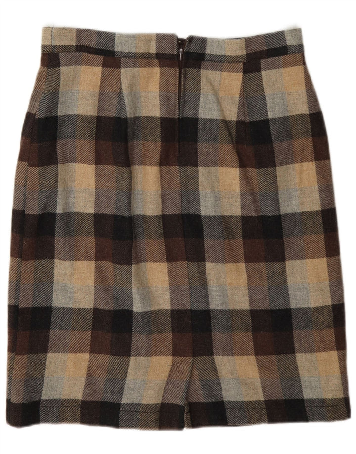 Юбка-карандаш Bardehle женская UK 12 Medium W30 Коричневая шерсть в клетку