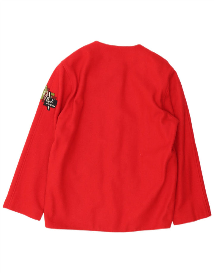 Винтажный женский пиджак на 5 пуговицах, Великобритания, 14, средний красный