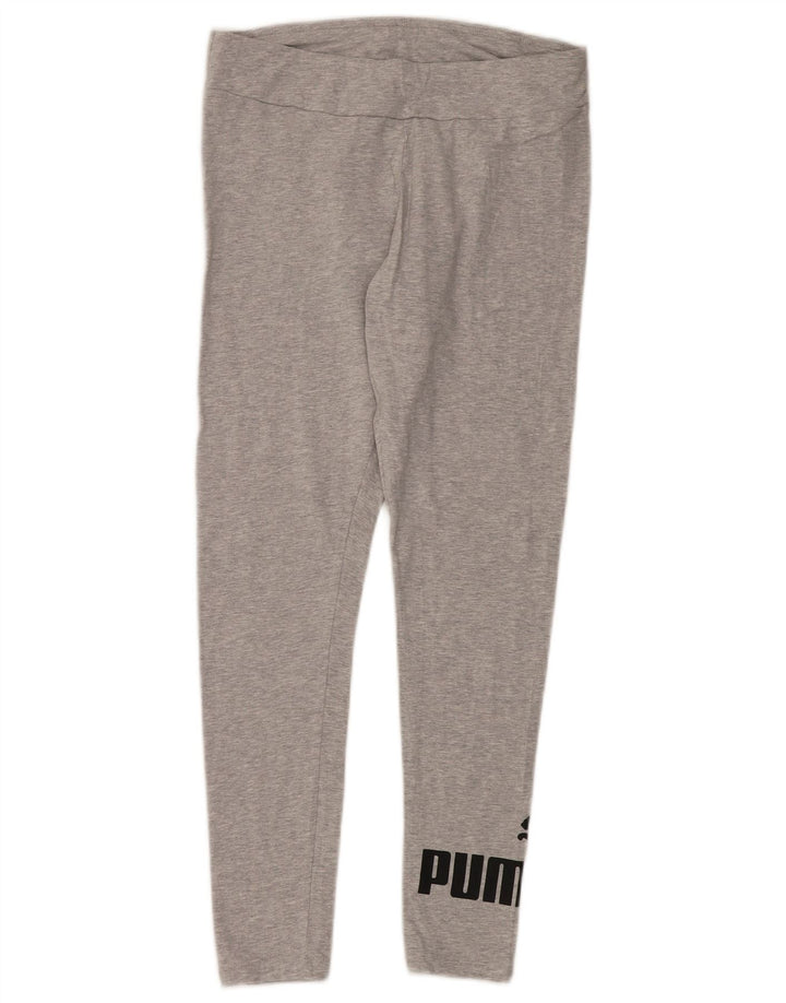 Женские леггинсы с рисунком Puma UK 14, хлопок среднего серого цвета