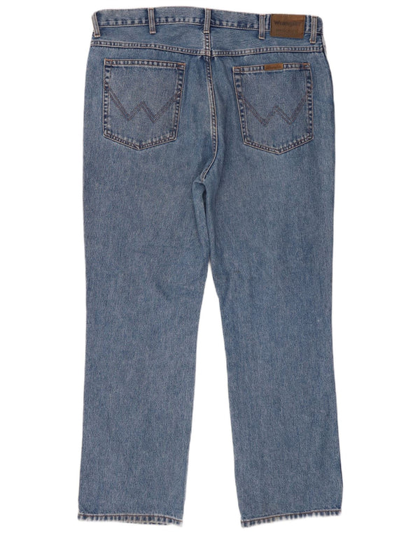Мужские прямые джинсы WRANGLER стандартного кроя W40 L32, синий хлопок