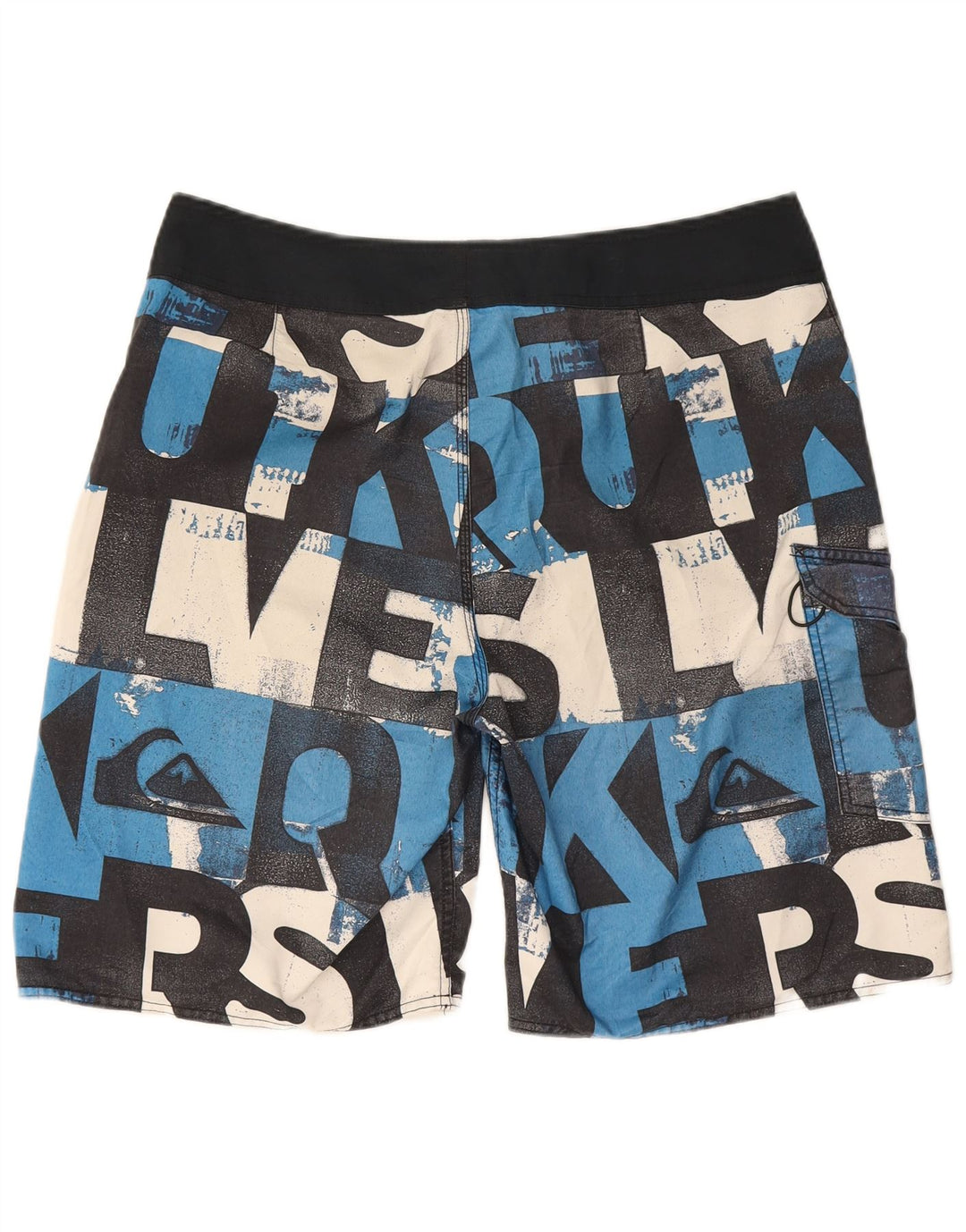 Мужские шорты для плавания Quiksilver с рисунком, большие черные из полиэстера