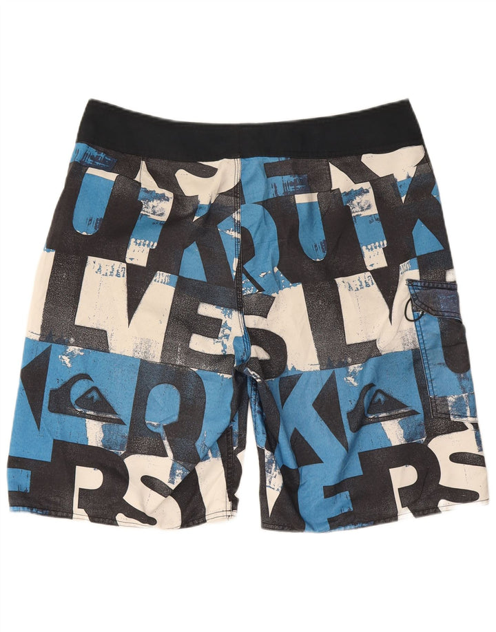 Мужские шорты для плавания Quiksilver с рисунком, большие черные из полиэстера
