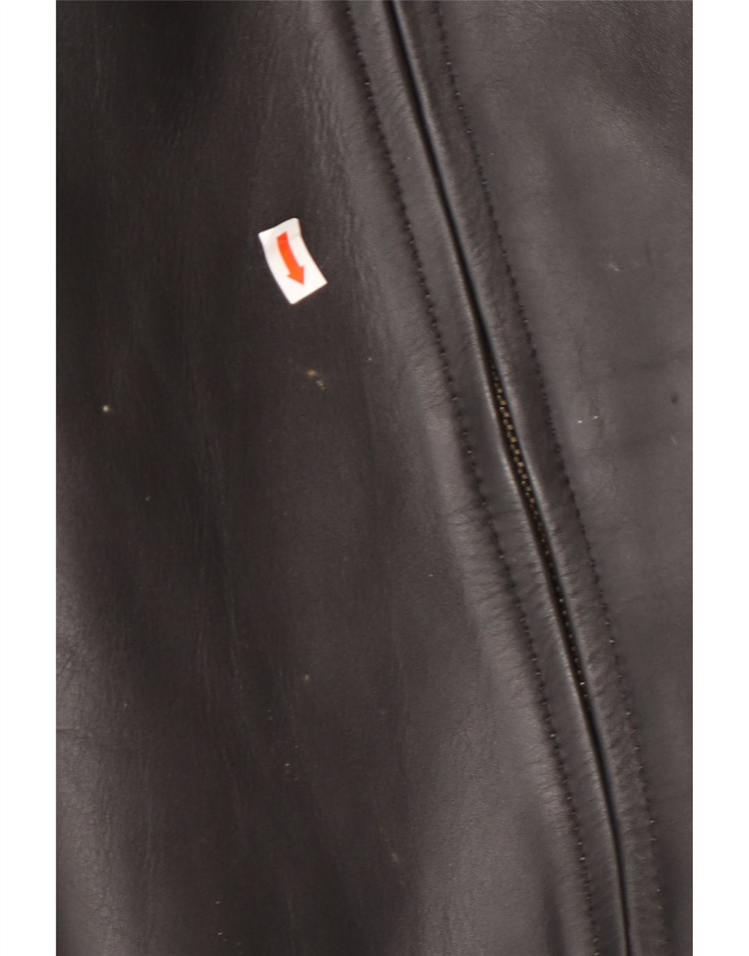 Мужская кожаная куртка VINTAGE UK 42 XL, черная кожа с цветными блоками