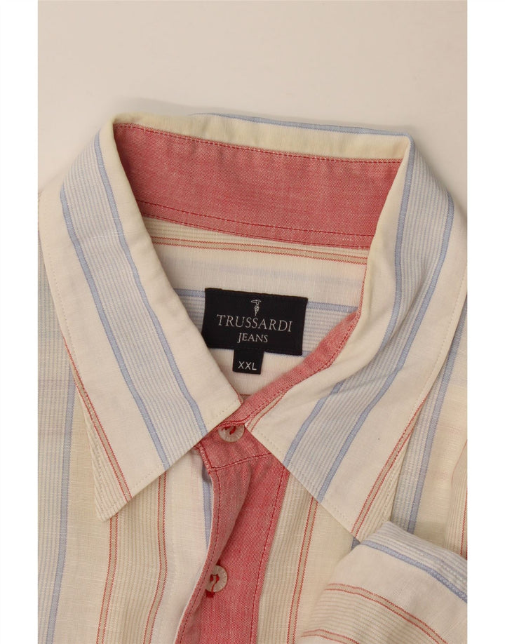 Мужская рубашка Trussardi Jeans 2XL Разноцветная Полосатая