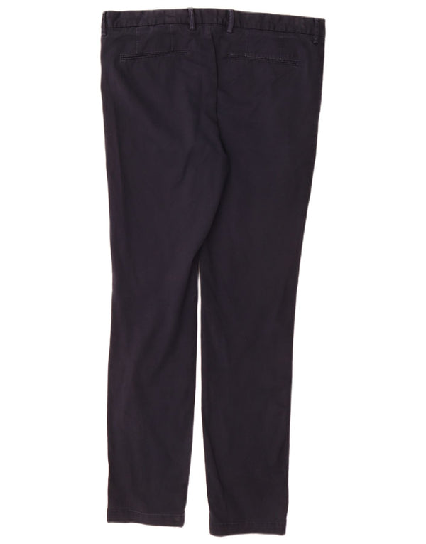 Мужские узкие брюки-чинос Hugo Boss EU 52 XL W36 L32 Темно-синие хлопковые