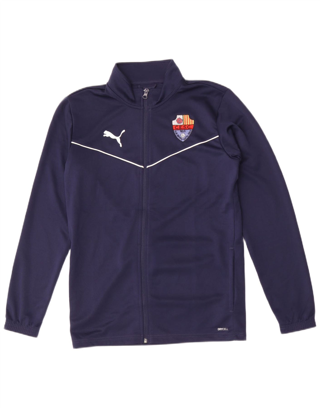Puma Мужской спортивный костюм с графическим рисунком, верхняя куртка, маленький темно-синий полиэстер