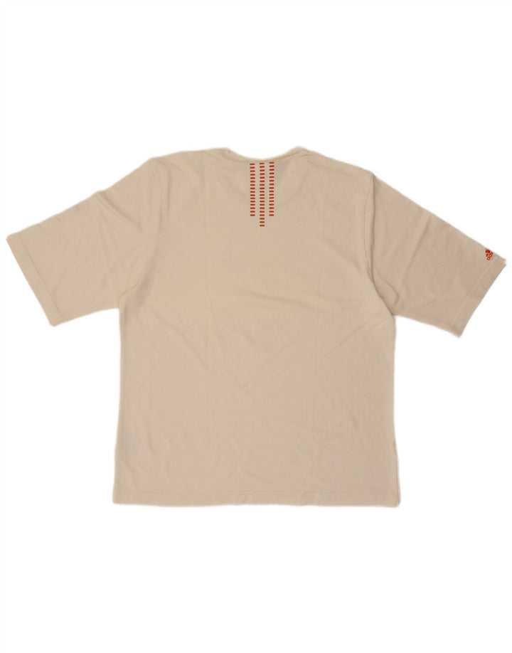 Мужская футболка с рисунком ADIDAS, большой хлопковый топ белого цвета