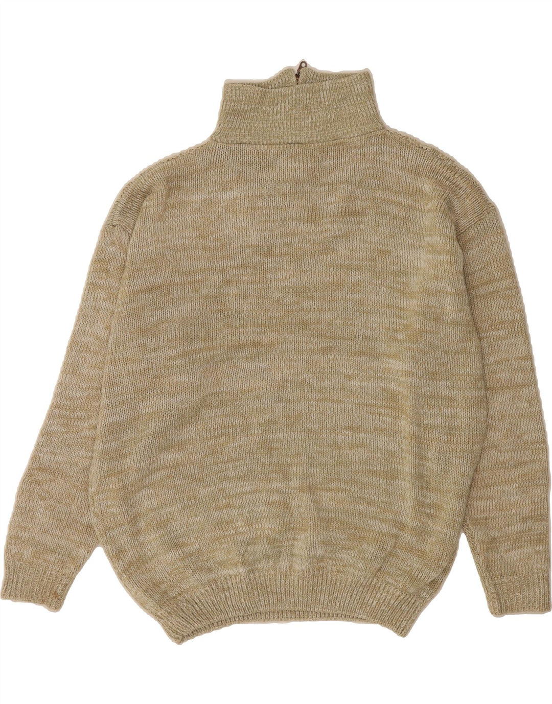 Мужской свитер VINTAGE с воротником на молнии 2XL, бежевый полиакрил
