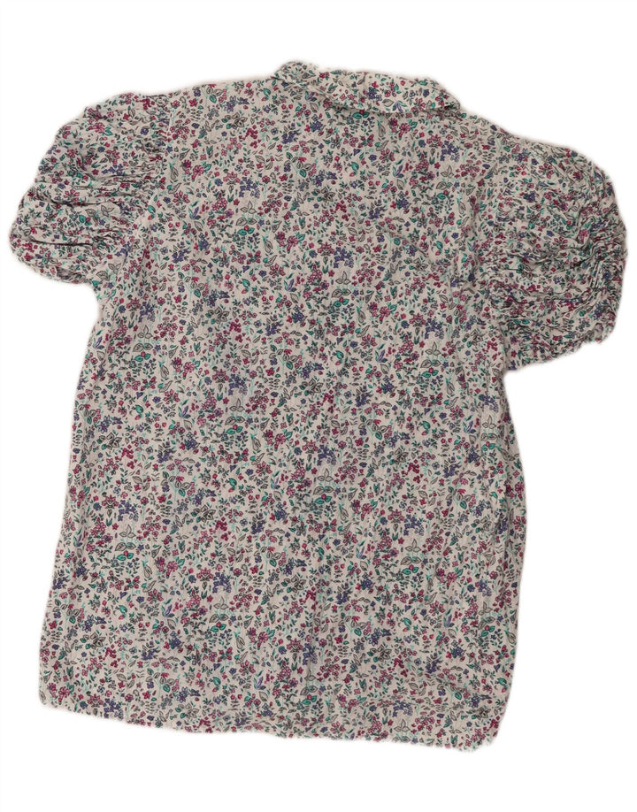 Женская блузка-рубашка с коротким рукавом Nadine H EU 38, средний белый цветочный принт