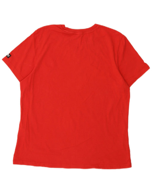 Женская футболка с рисунком Superdry Top UK 16, большой красный хлопок