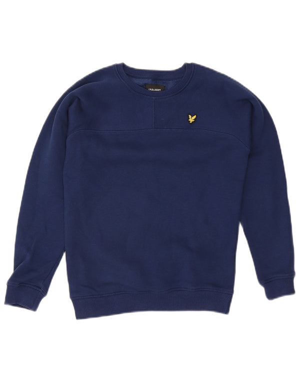Свитшот Lyle & Scott для мальчиков 9–10 лет, темно-синий, хлопковый